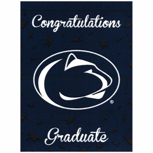 congratulations graduate flag with athletic logo image